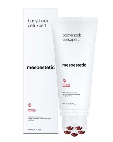 bodyshock® celluxpert BODYCARE SOLUTIONS Multifunktionale Körpercreme. Definiert, strafft und glättet Cellulite. 200 ml