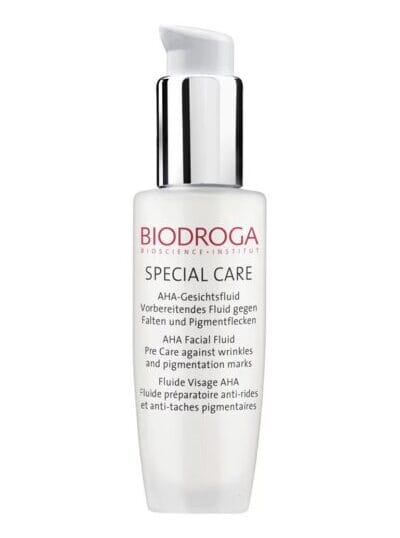 biodroga special care aha-gesichtsfluid 30 ml – exfolierendes fluid gegen falten und pigmentflecken, erhältlich bei mel’s beauty & academy