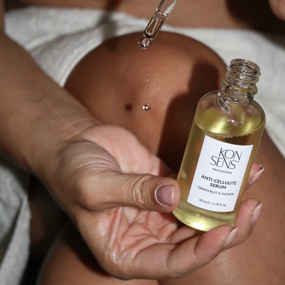 konsens-anti-cellulite-serum-anwendung KONSENS Anti-Cellulite Serum 50 ml – Anwendung auf der Haut mit Pipette